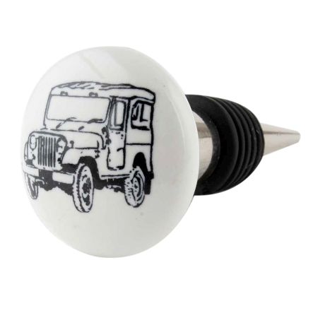 Jeep Flat Ceramic Wine Bottle Stopper